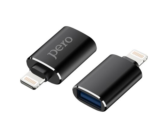  Адаптер PERO AD02 OTG LIGHTNING TO USB 3.0, черный 