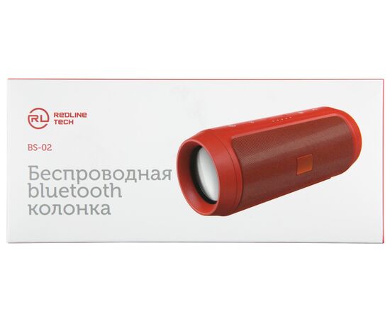  Беспроводная bluetooth-колонка Red Line Tech BS – 02, красный 
