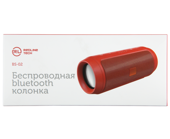  Беспроводная bluetooth-колонка Red Line Tech BS – 02, красный 