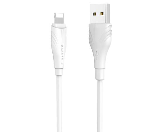  Кабель USB BOROFONE BX18 Optimal USB - Lightning, 2А, 1 м, белый 