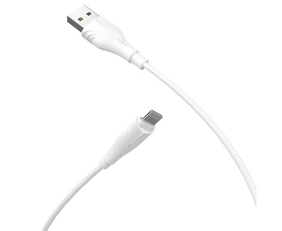  Кабель USB BOROFONE BX18 Optimal USB - Lightning, 2А, 1 м, белый 