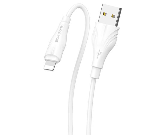  Кабель USB BOROFONE BX18 Optimal USB - Lightning, 2А, 1 м, белый 