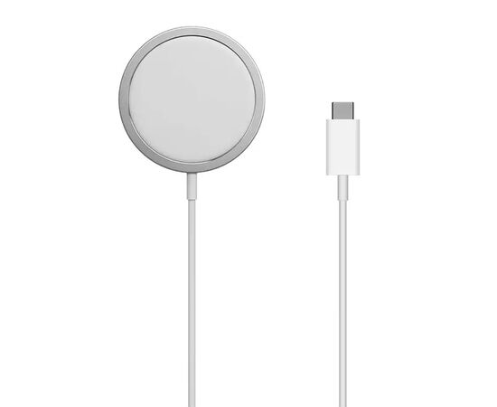  Беспроводное зарядное устройство MagSafe COTEetCI CS5702 MagSafe Charger с Кабелем Type-C, 15W, белый 