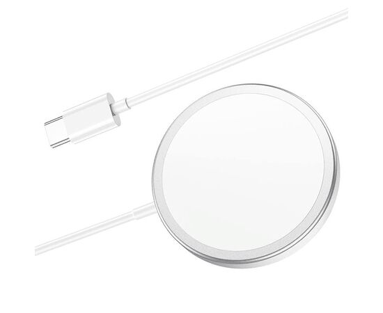  Беспроводное зарядное устройство MagSafe COTEetCI CS5702 MagSafe Charger с Кабелем Type-C, 15W, белый 