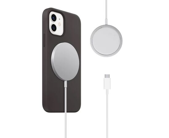  Беспроводное зарядное устройство MagSafe COTEetCI CS5702 MagSafe Charger с Кабелем Type-C, 15W, белый 