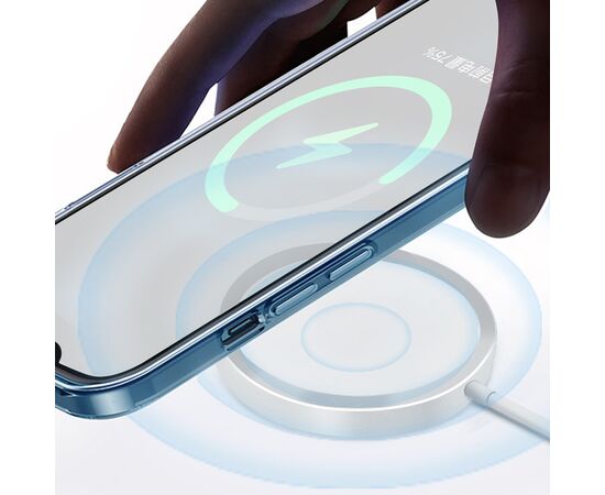  Беспроводное зарядное устройство MagSafe COTEetCI CS5702 MagSafe Charger с Кабелем Type-C, 15W, белый 