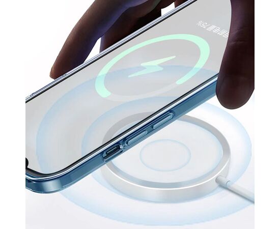  Беспроводное зарядное устройство MagSafe COTEetCI CS5712 MagSafe Charger с Кабелем Type-C, 15W, белый 