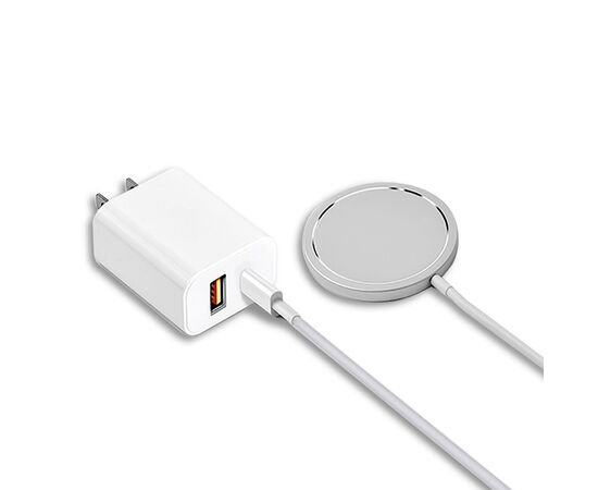  Беспроводное зарядное устройство MagSafe COTEetCI CS5715-U 2-in-1 MagSafe с Кабелем Type-C, 20W, белый 