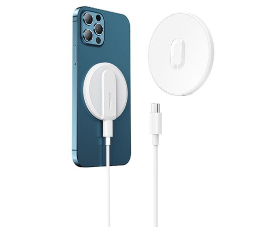  Беспроводное зарядное устройство MagSafe JOYROOM JR-A28 MagSafe с Кабелем Type-C - Type-C, 2.4A, 15W, белый 