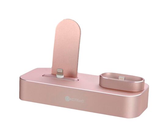  Настольная зарядная станция COTEetCI CS7205-MRG Base 22 2-in-1 для iPhone+Airpods, розовое золото 