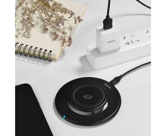  Беспроводное зарядное устройство HOCO CW9 Exalted, 2A, 5W, черный 
