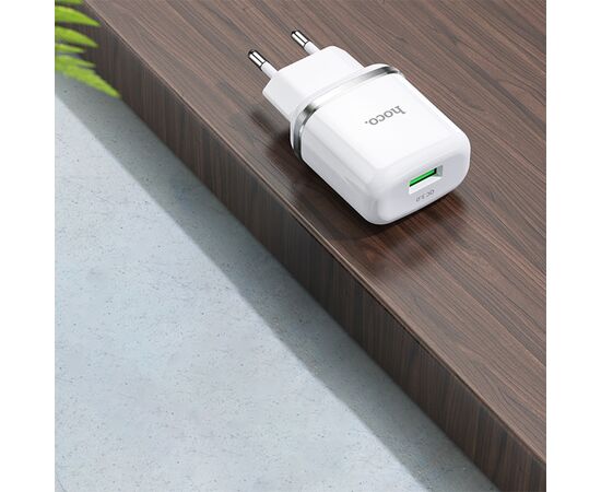  Сетевое зарядное устройство HOCO N3 Special 1xUSB, 3A, 18W, белый 
