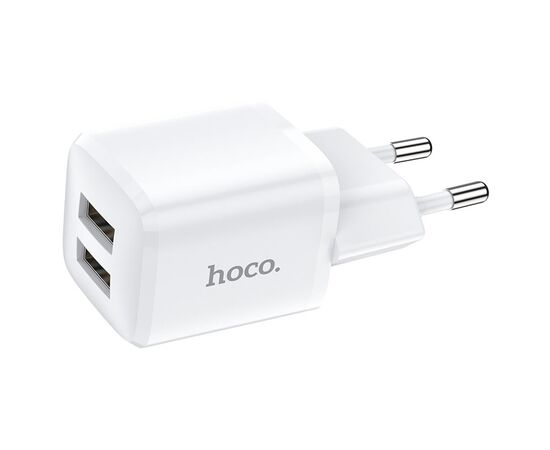  Сетевое зарядное устройство HOCO N8 Briar 2xUSB, 2.4A, 10.8W, белый 