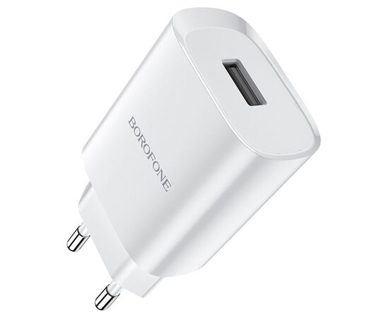  Сетевое зарядное устройство BOROFONE BN1 Innovative 1xUSB, 2.1A, белый 
