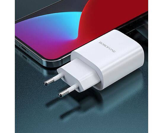  Сетевое зарядное устройство BOROFONE BN1 Innovative 1xUSB, 2.1A, белый 