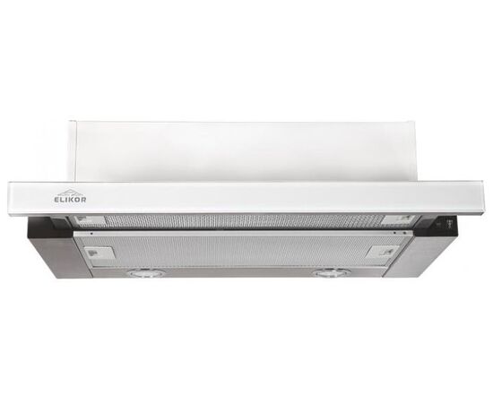  Вытяжка Elikor Интегра Glass 50Н-400-В2Д нерж сталь/стекло белое 