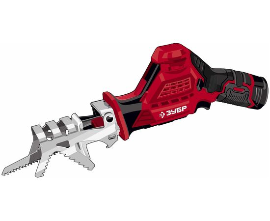  Пила сабельная ЗУБР СПЛ-125-21 12В, 1 АКБ (2Ач), в коробке 
