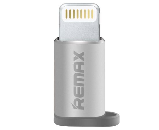  Переходник REMAX RA-USB2, MicroUSB - Lightning, 3A, серебряный 