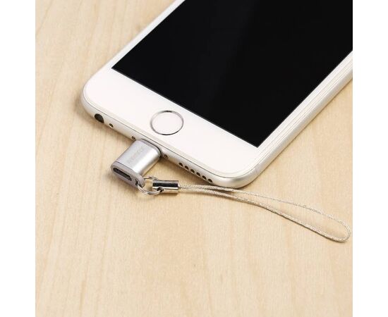  Переходник REMAX RA-USB2, MicroUSB - Lightning, 3A, серебряный 