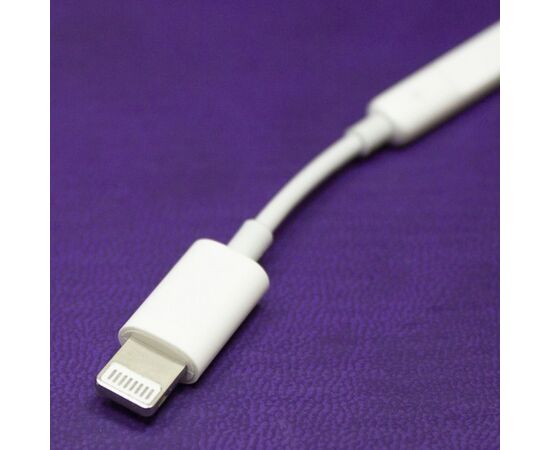  Переходник  MH020-B Plus, Lightning - Jack 3.5, 14 см, белый, контроллер с микрофоном 