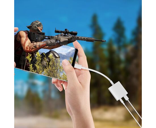  Переходник  MH-CM33, Type-C - Jack 3.5/Type-C, белый 