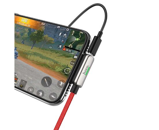  Переходник HOCO LS28, Lightning, серебристый 