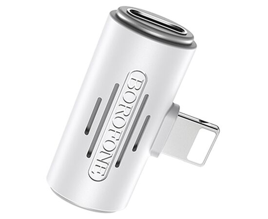  Переходник BOROFONE BV6 Comfortable, Lightning - Dual Lightning, белый 