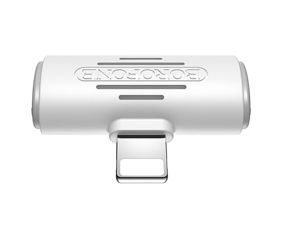  Переходник BOROFONE BV6 Comfortable, Lightning - Dual Lightning, белый 