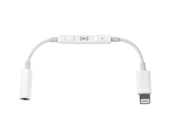  Переходник  MH020-B, Lightning - Jack 3.5, 14 см, белый, контроллер с микрофоном 