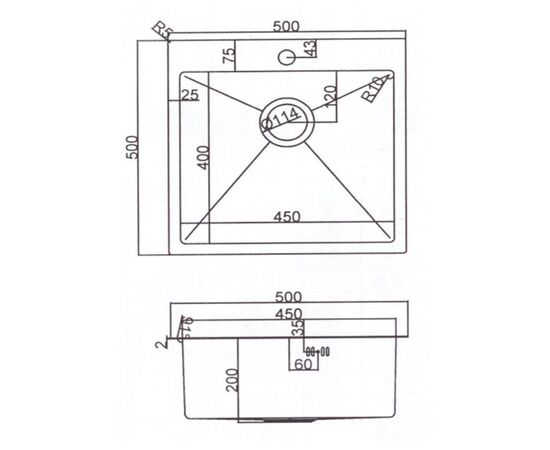 Мойка Emar EMB-117A PVD Nano Dark нерж, вороненая сталь 