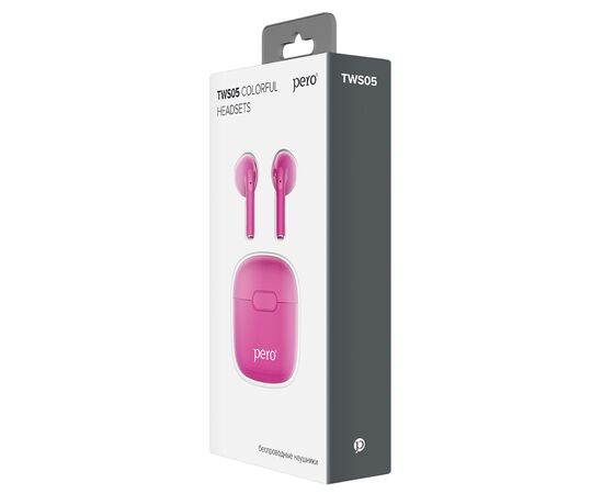  Беспроводные наушники PERO TWS05 COLORFUL Burgundy 