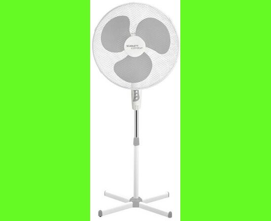  Вентилятор напольный Scarlett SC-SF111B27 серый/белый 