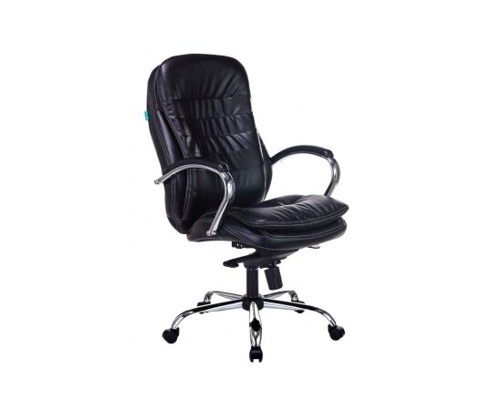  Кресло руководителя Бюрократ T-9950/Black черный кожа крестовина хром 