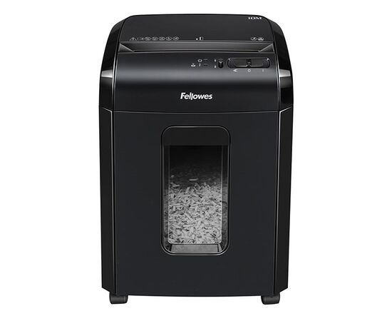  Шредер Fellowes PowerShred 10M (секр.P-5)/фрагменты/10лист./19лтр./скобы/пл.карты 