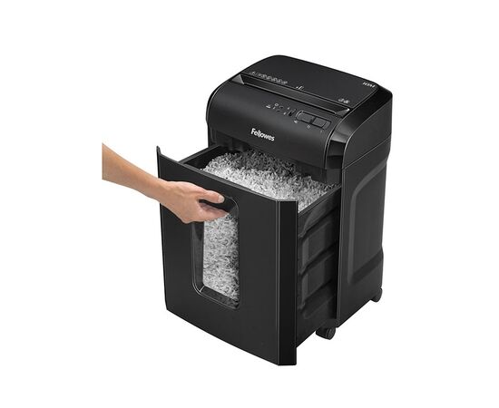  Шредер Fellowes PowerShred 10M (секр.P-5)/фрагменты/10лист./19лтр./скобы/пл.карты 