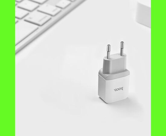  Сетевое зарядное устройство HOCO C22A Little 1xUSB с Кабелем USB - Lightning, 2.4A, 10.8W, белый 