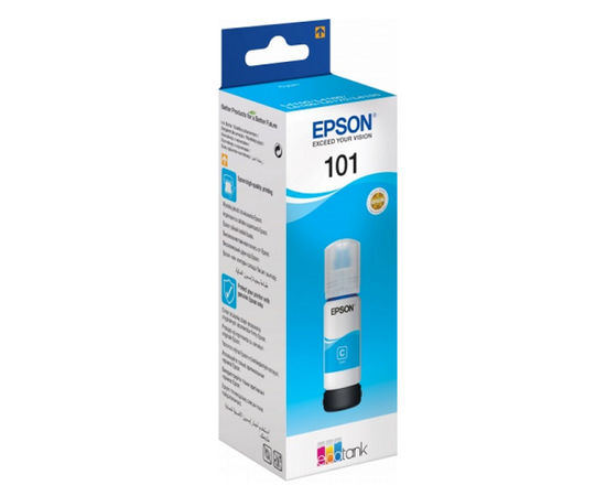 Картридж струйный Epson L101 C13T03V24A синий (70мл) для Epson L4150/L4160/L6160/L6170/L6190 