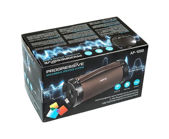  Портативная акустика Dialog Progressive AP-1000 (black/brown) (71506) 