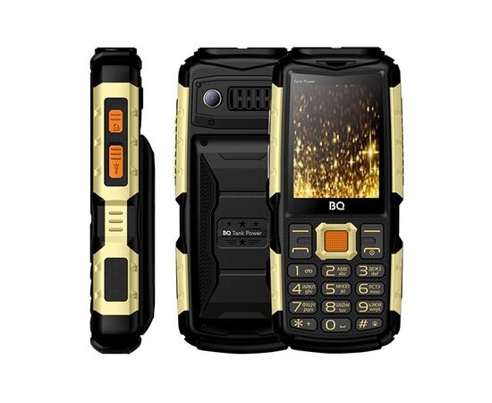  Мобильный телефон BQ 2430 Tank Power black+gold 