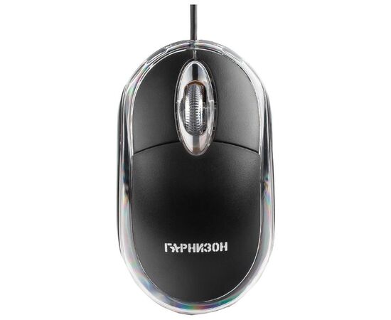  Мышь Гарнизон GM-100, Black, USB, 1000 dpi, 2кн.+колесо-кнопка 