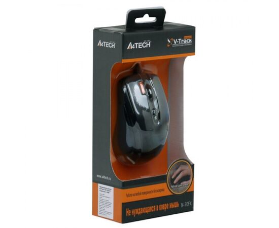  Мышь A4Tech V-Track Padless N-70FX Black, 1600dpi, 6but, USB 