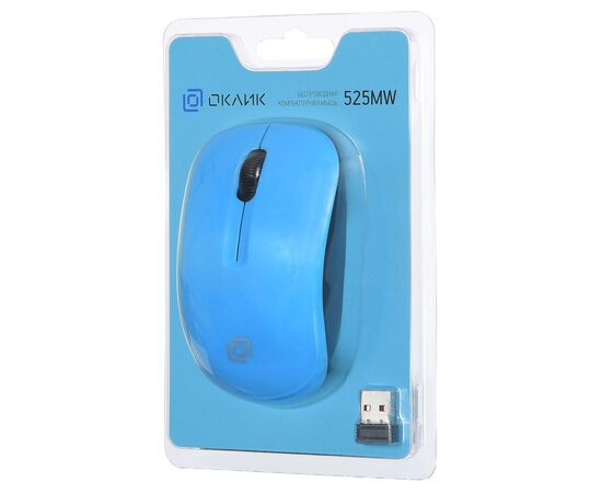  Мышь Oklick 525MW голубой USB 