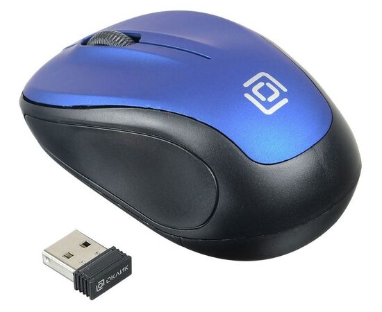  Мышь Oklick 665MW черный/синий USB 