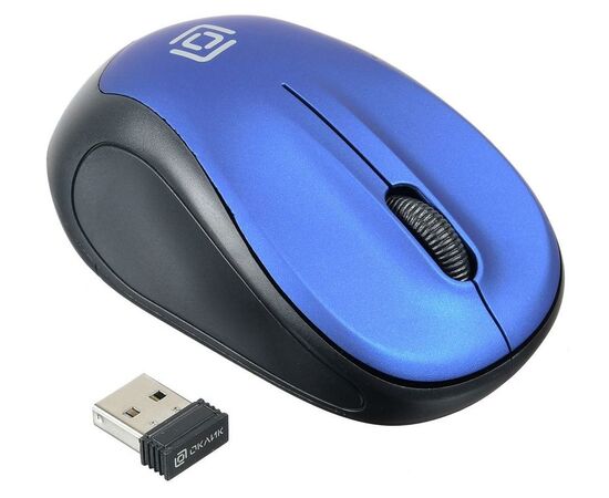  Мышь Oklick 665MW черный/синий USB 