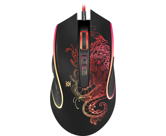  Мышь DEFENDER Venom GM-640L Gamer Black, 8 кн., 800-3200 dpi, подсветка, оптическая, проводная 