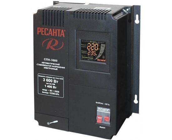  Стабилизатор напряжения Ресанта СПН-3600 черный 