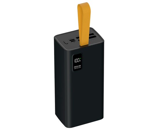  Внешний аккумулятор PERO PB08 40000 mAh, Li-Pol, output USB-C + 4 USB-A, черный 