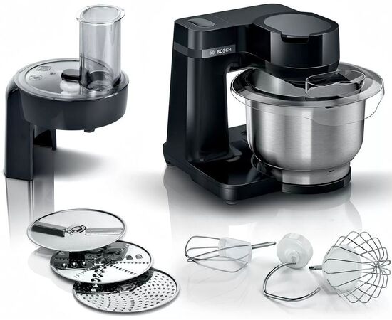  Кухонная машина Bosch MUMS2EB01 планетар.вращ. 700Вт черный/серебристый 