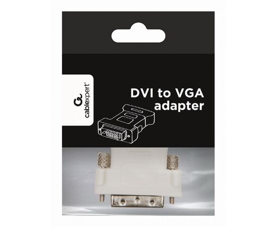  Конвертер DVI-I (папа) - D-SUB/VGA (мама), белый, Oem, Cablexpert A-DVI-VGA 