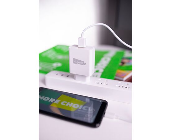  СЗУ 1USB 3.0A QC3.0 для micro USB быстрая зарядка More choice NC52QCm (White) 